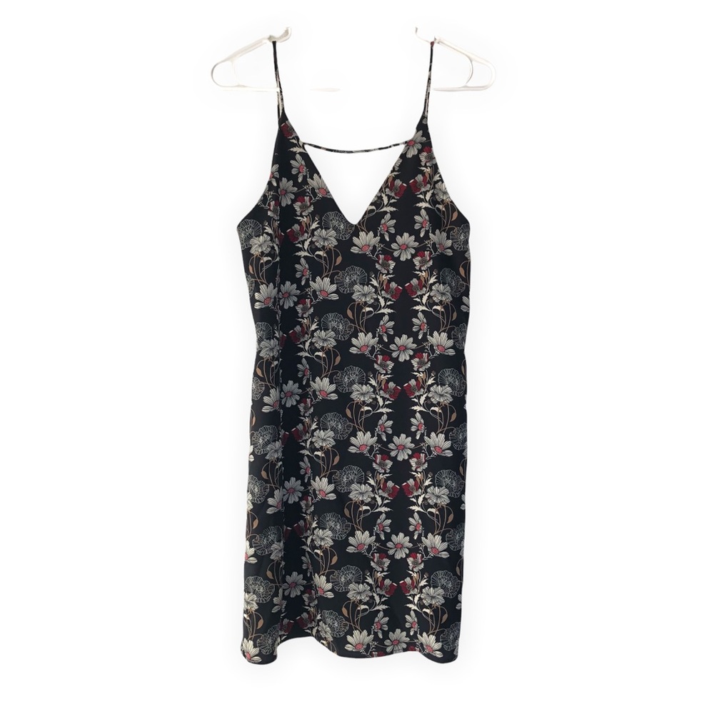 ☀️ $20 BP SZ XS Black Floral Sleeveless V-Neck Spaghetti Strap Dress